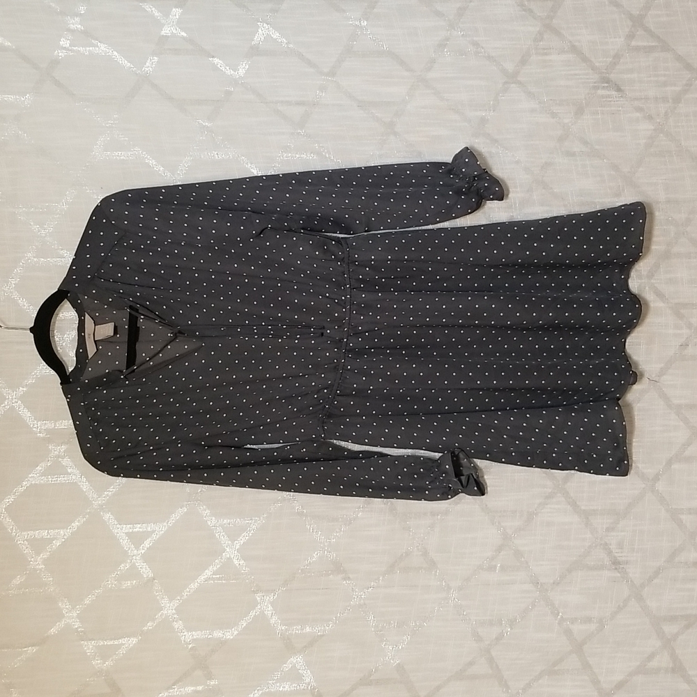 H&M Dress Size 8 Long Sleeve Polka Dot Preppy